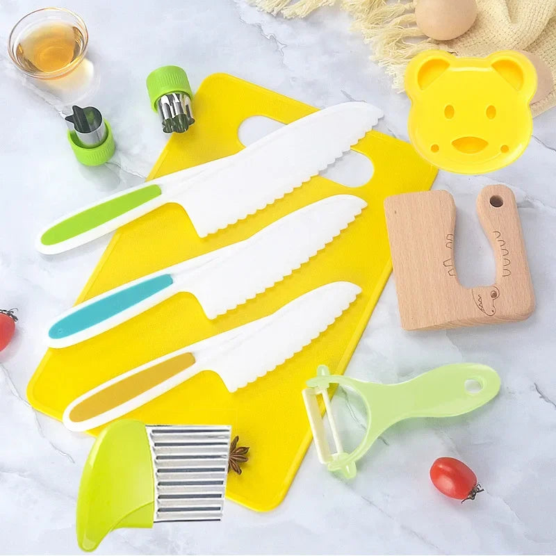 Mini Chef™ Pro Set –Montessori Kitchen Tools for Kids (Safe & Real Cooking Fun)