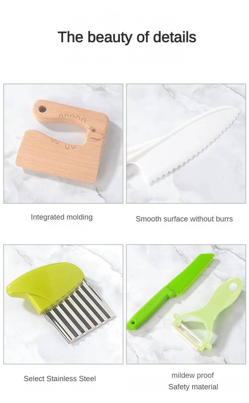 Mini Chef™ Pro Set –Montessori Kitchen Tools for Kids (Safe & Real Cooking Fun)